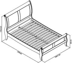 AVORIO 135CM PANEL BEDSTEAD