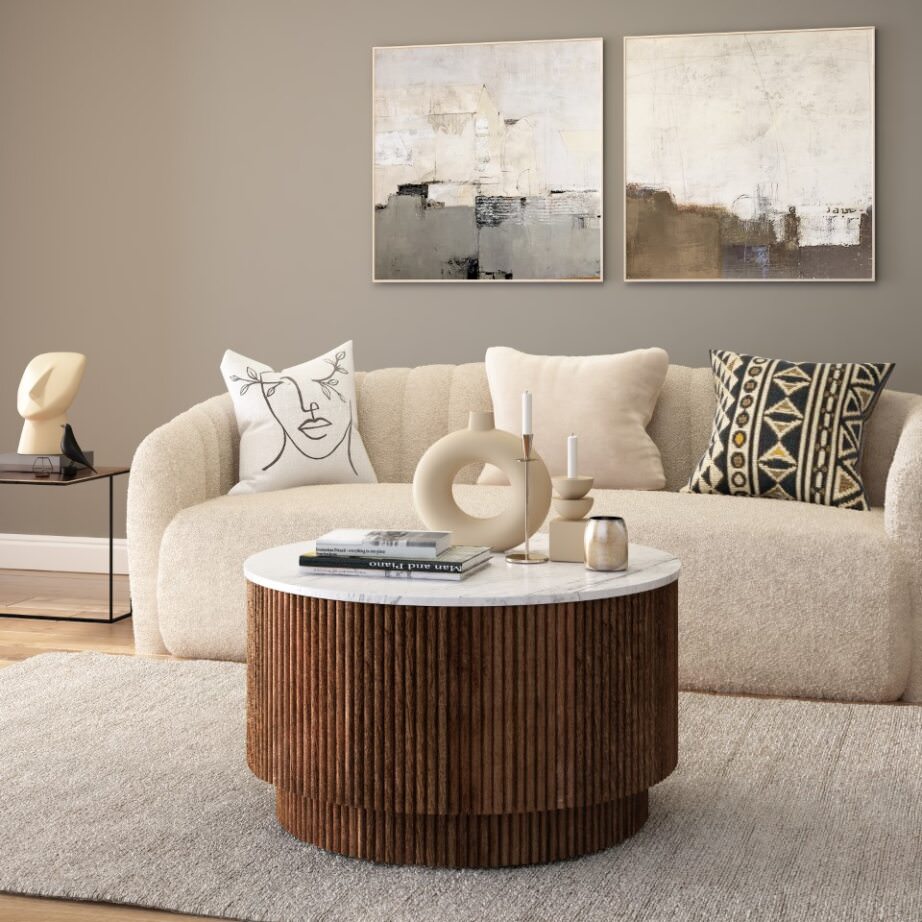 JAMIE 80CM ROUND COFFEE TABLE