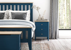 TOULOUSE 4FT6 SLATTED BED NAVY