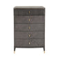 ROMA TALL CHEST 5 DRAWERS EBONY