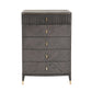 ROMA TALL CHEST 5 DRAWERS EBONY