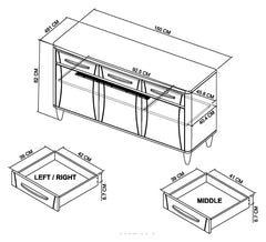 PRESTON WIDE SIDEBOARD