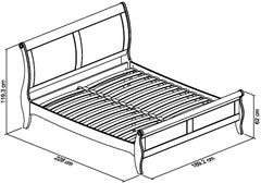 AVORIO 180CM PANEL BEDSTEAD