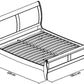 AVORIO 180CM PANEL BEDSTEAD