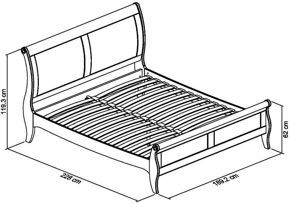 AVORIO 180CM PANEL BEDSTEAD