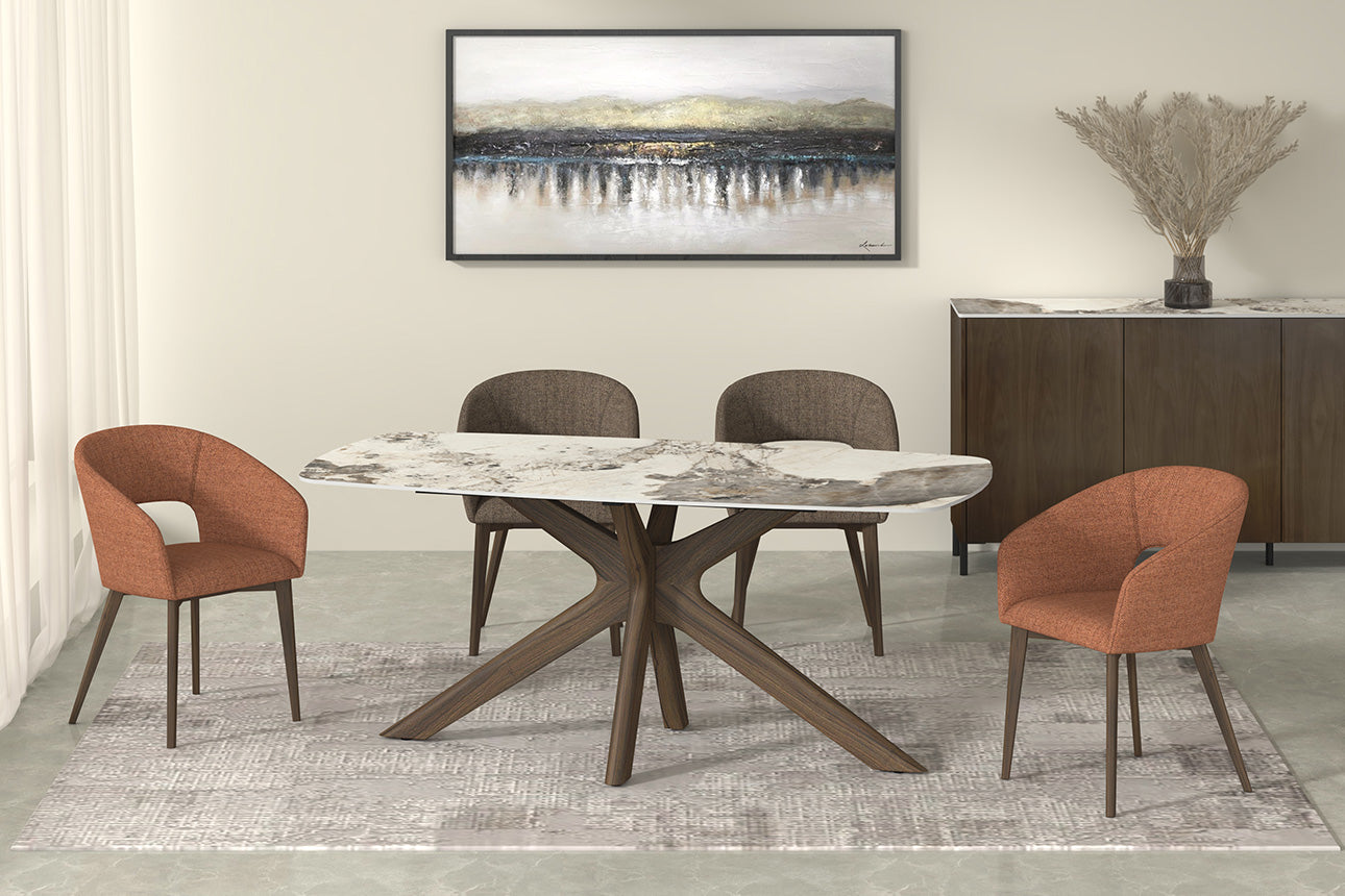 MIKA DINING BROWN CHAIR