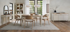 PRESTON PLY BACK DINING CHAIR - IVORY BONDED LEATHER
