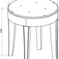 AVORIO STOOL - GREY FABRIC