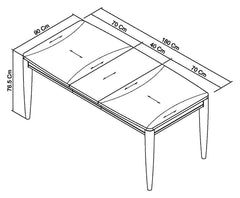 PRESTON 4-6 SEATER EXTENSION DINING TABLE