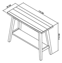 SATURN CONSOLE TABLE WITH SHELF