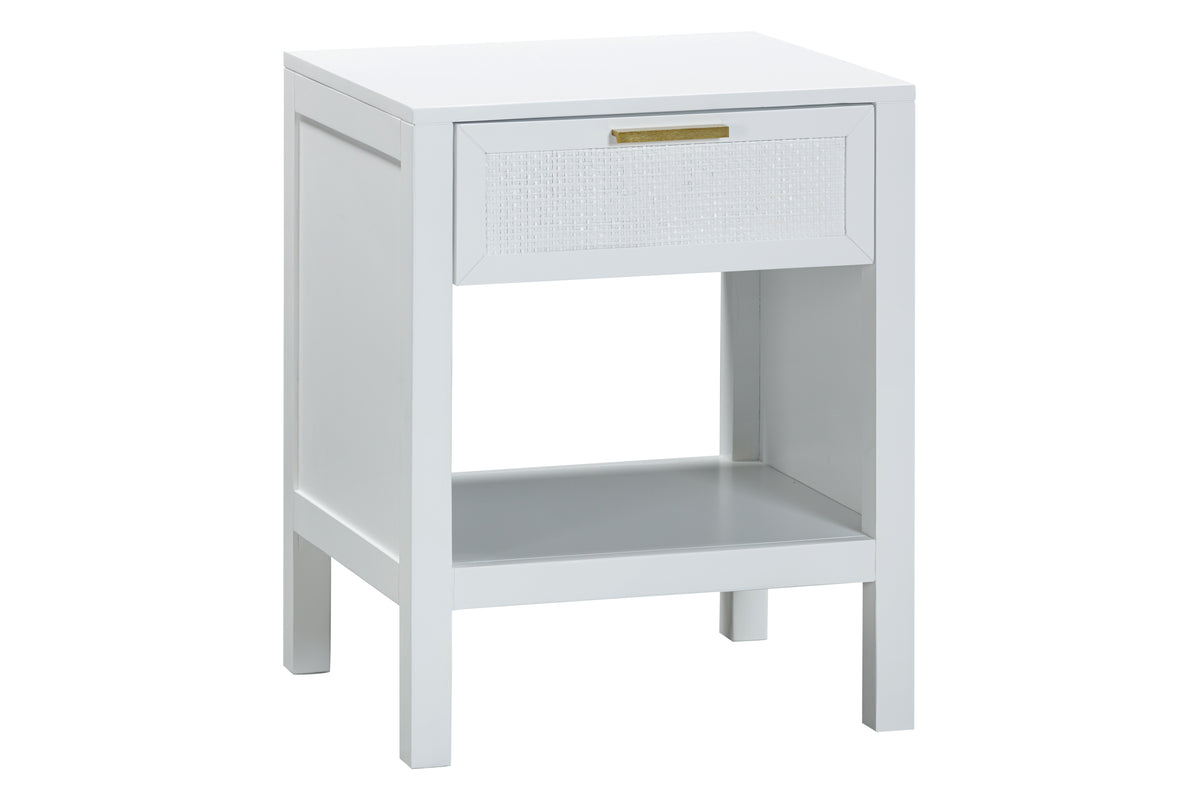 LLOYD 1 DRAWER LOCKER WHITE RATTAN