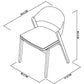 PRESTON PLY BACK DINING CHAIR - IVORY BONDED LEATHER