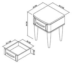 PRESTON 1 DRAWER NIGHTSTAND