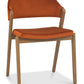 SATURN UPHOLSTERED CHAIR - RUST VELVET
