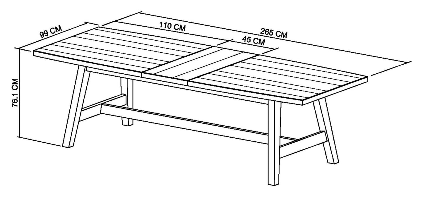SATURN 6-8 EXTENSION DINING TABLE