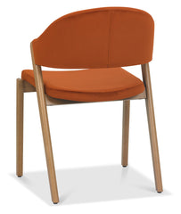 SATURN UPHOLSTERED CHAIR - RUST VELVET