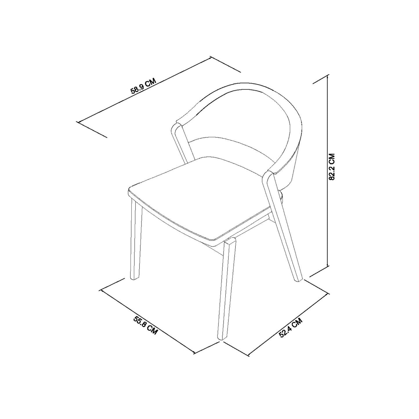 SATURN UPHOLSTERED CHAIR - RUST VELVET