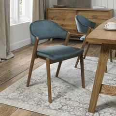 SATURN UPHOLSTERED CHAIR - AZURE VELVET