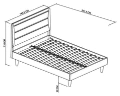 PRESTON 150CM SLATTED BEDSTEAD