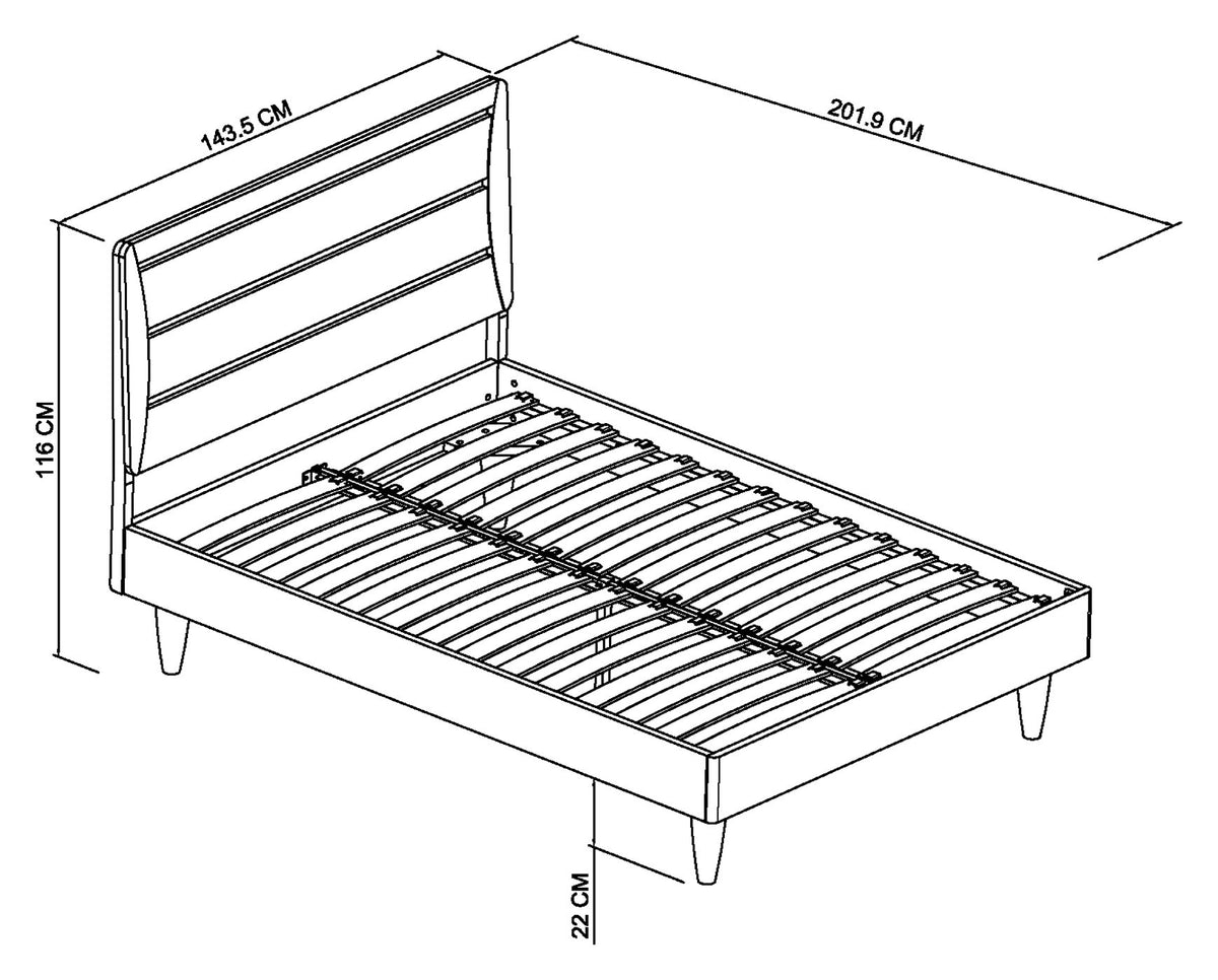 PRESTON 135CM SLATTED BEDSTEAD