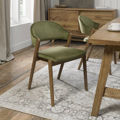 SATURN UPHOLSTERED CHAIR - CEDAR VELVET