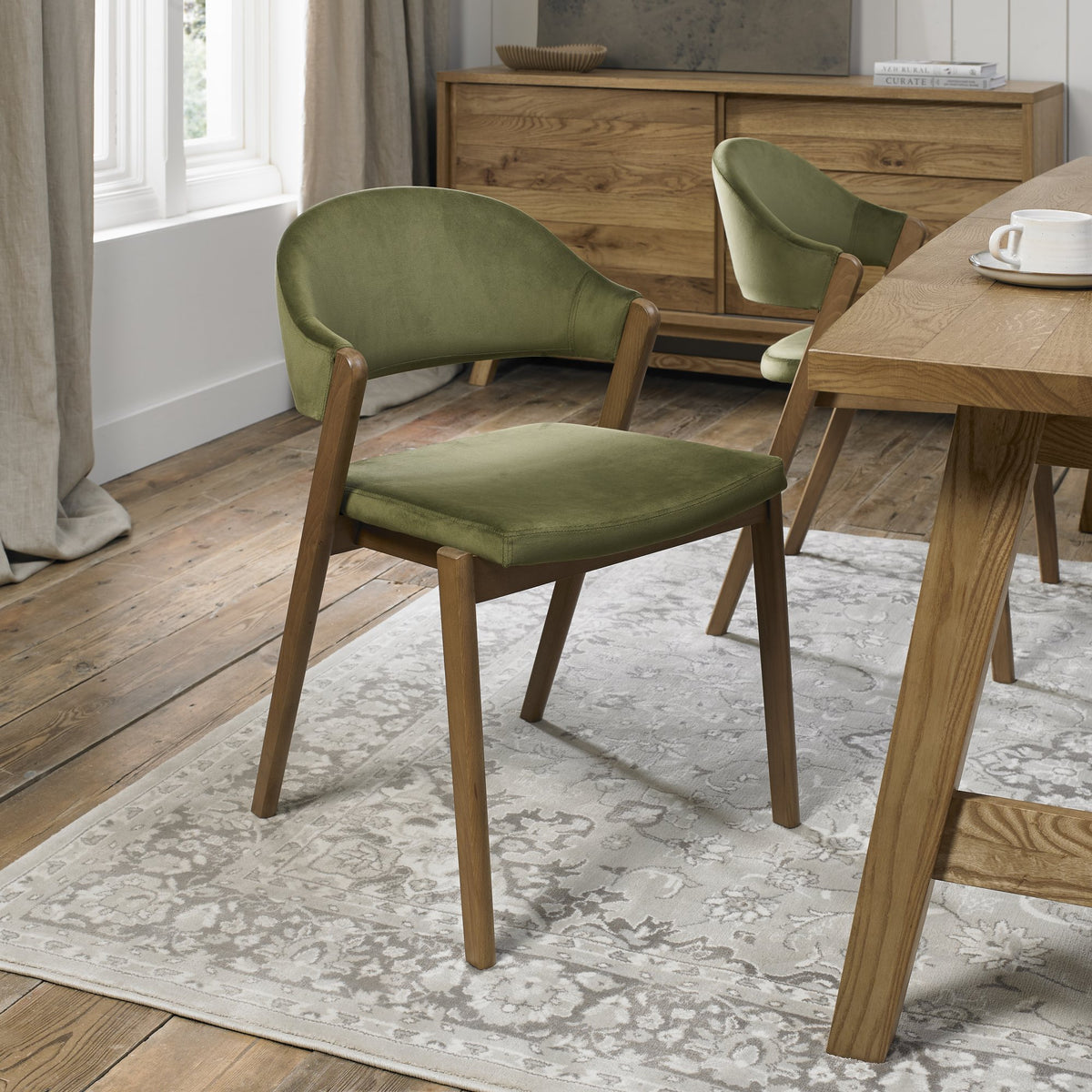 SATURN UPHOLSTERED CHAIR - CEDAR VELVET