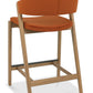 SATURN UPHOLSTERED BAR STOOL - RUST VELVET