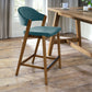 SATURN UPHOLSTERED BAR STOOL - AZURE VELVET