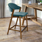 SATURN UPHOLSTERED BAR STOOL - AZURE VELVET