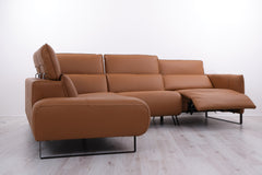 GENOA LEATHER CORNER SUITE WITH ELECTRIC RECLINING