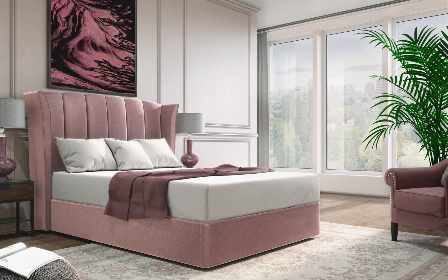 ROCHELLA 5FT BEDFRAME ELECTRIC OTTOMAN