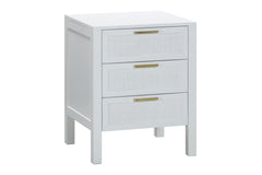 LLOYD 3 DRAWER LOCKER WHITE RATTAN