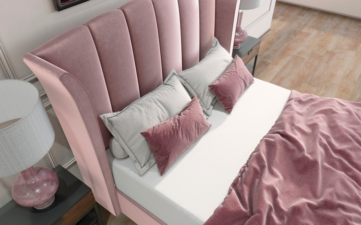 ROCHELLA 4'6 BEDFRAME MANUAL OTTOMAN