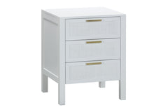 LLOYD 3 DRAWER LOCKER WHITE RATTAN
