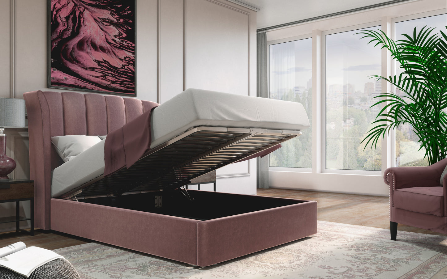 ROCHELLA 6FT BEDFRAME MANUAL OTTOMAN