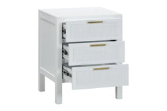 LLOYD 3 DRAWER LOCKER WHITE RATTAN
