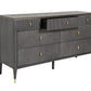ROMA 7 DRAWER WIDE CHEST EBONY