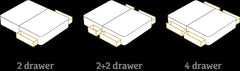 EXTENDED LIFE 4FT6 BASE STORAGE 4 DRAWERS
