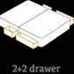 EXTENDED LIFE 4FT6 2 DRAWER BASE