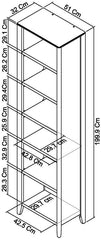 JOSHUA NARROW BOOKCASE