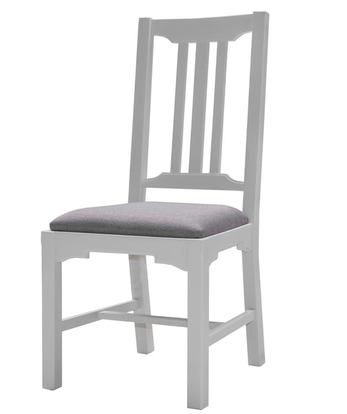 RIGA LOW SLAT DINING CHAIR - GREY BONDED LEATHER