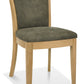 LEONA UPHOLSTERED CHAIR - MOCHA FABRIC
