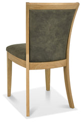 LEONA UPHOLSTERED CHAIR - MOCHA FABRIC