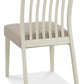 RIGA LOW SLAT DINING CHAIR - GREY BONDED LEATHER
