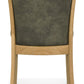 LEONA UPHOLSTERED CHAIR - MOCHA FABRIC