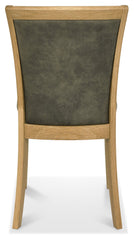 LEONA UPHOLSTERED CHAIR - MOCHA FABRIC