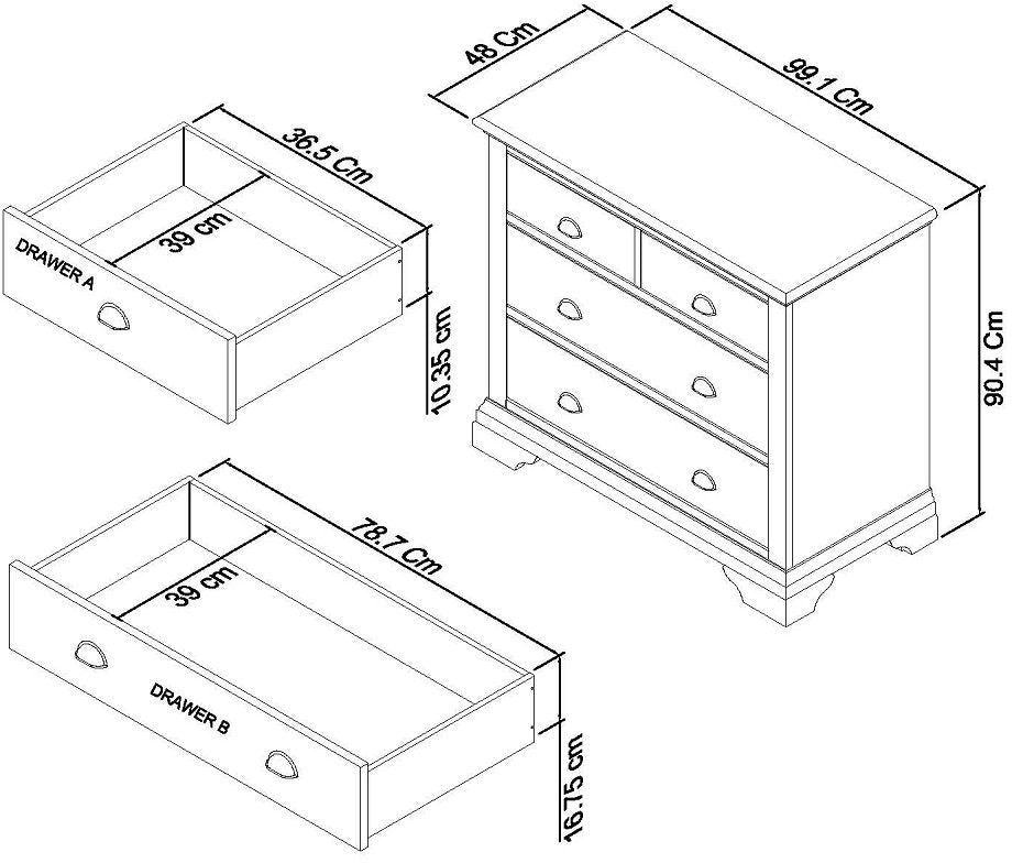 RHODES 2+2 DRAWER CHEST