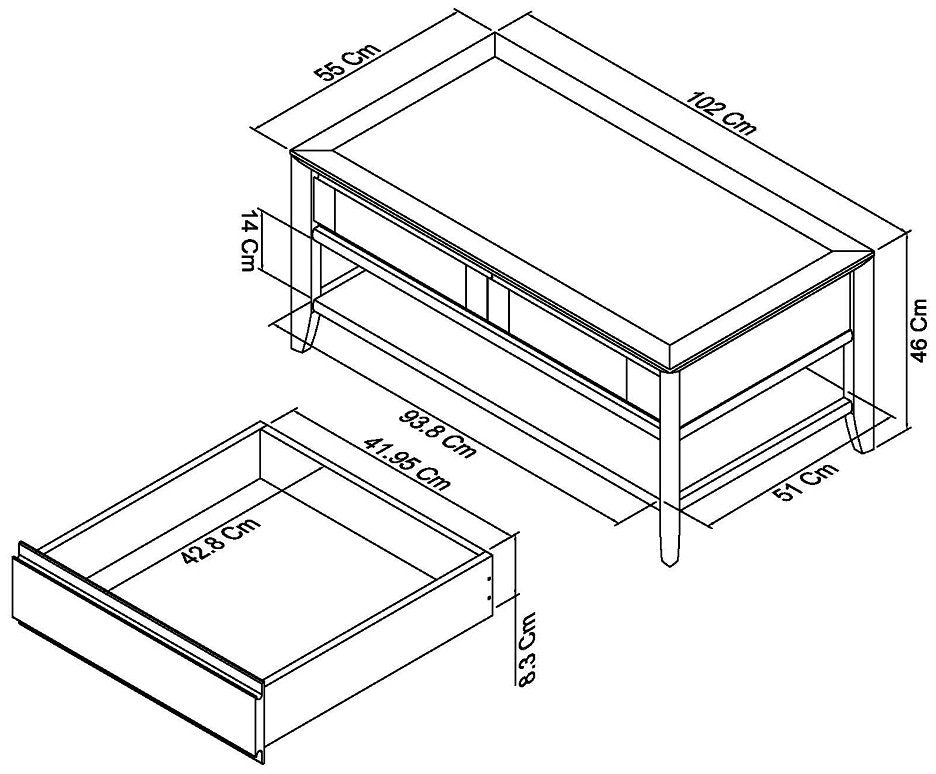 RIGA COFFEE TABLE WITH DRAWERS