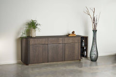 COLLUM 3 DOOR 3 DRAWER WALNUT DRAWER SIDEBOARD