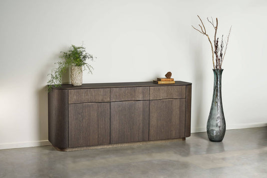 COLLUM 3 DOOR 3 DRAWER WALNUT DRAWER SIDEBOARD